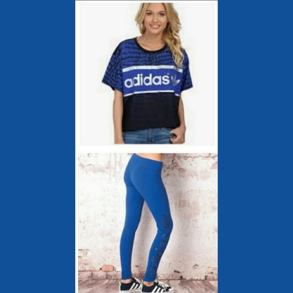Adidas Originals NY Croc Print Leggings Tshirt